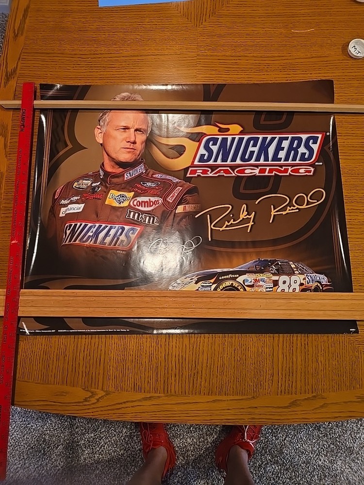 Ricky Rudd Snickers Racing Poster 29.5x25 Autographed