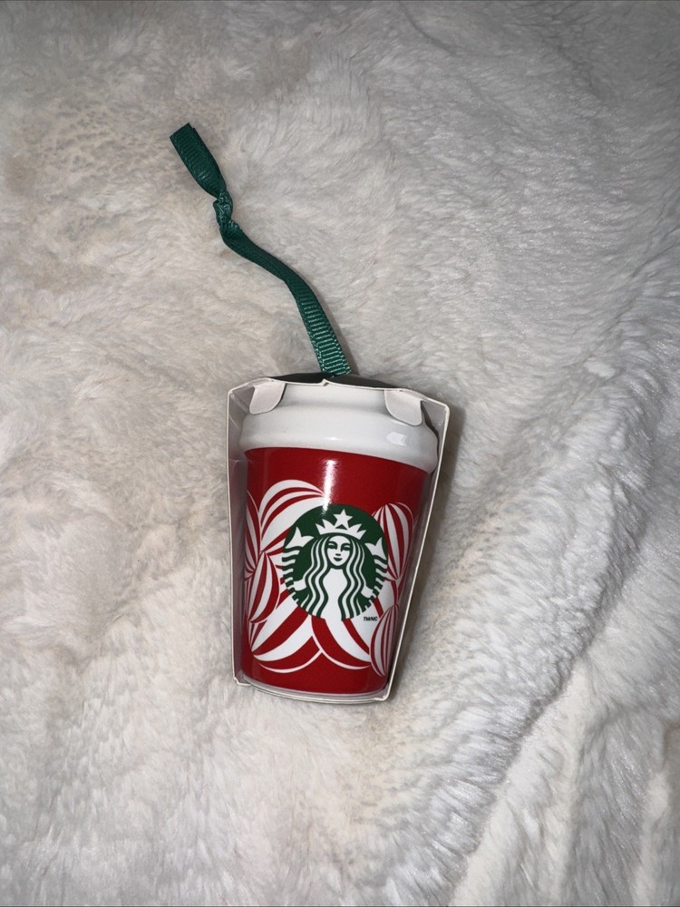 NEW Starbucks 2024 Siren Logo Ceramic Christmas Red Cup Ornament