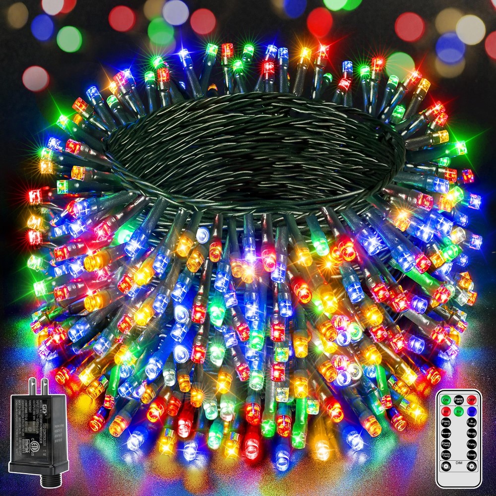 328 FT 1000 LED Christmas Lights, Waterproof Outdoor String Lights with Remot...
