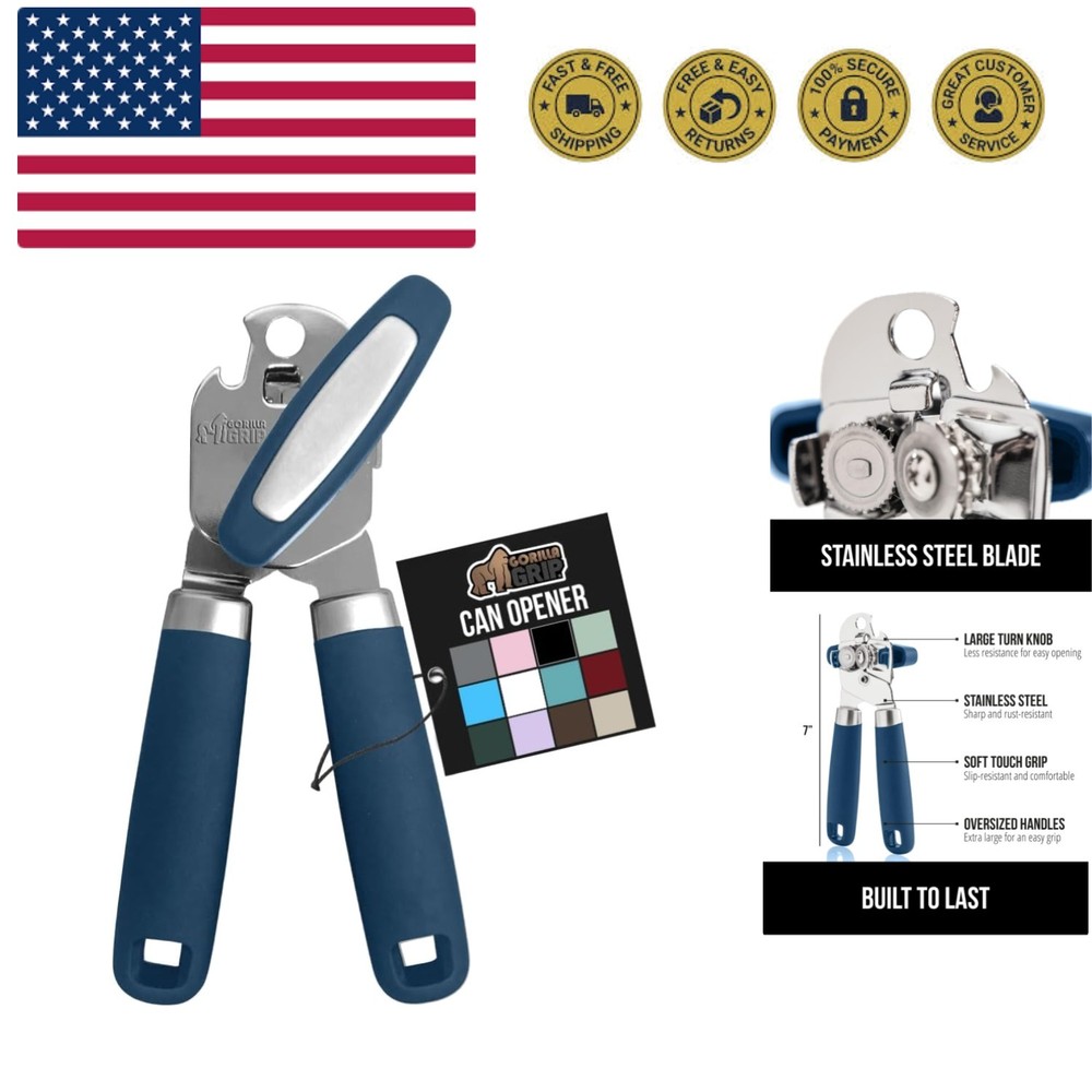 Heavy Duty Stainless Steel Smooth Edge Manual Can Opener and Bottle Openers, ...