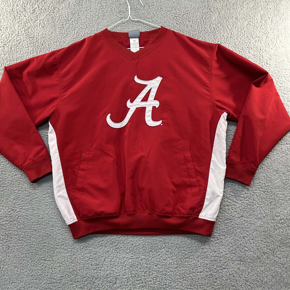 Alabama Crimson Tide Mens Large V-Neck Pullover Sweater with Bold Logo