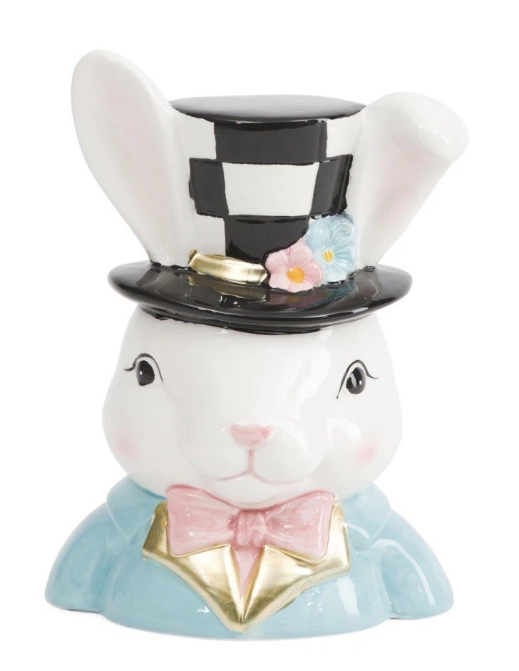 🐰NWT Tophat & Tails Large Ceramic Mad Hatter Bunny