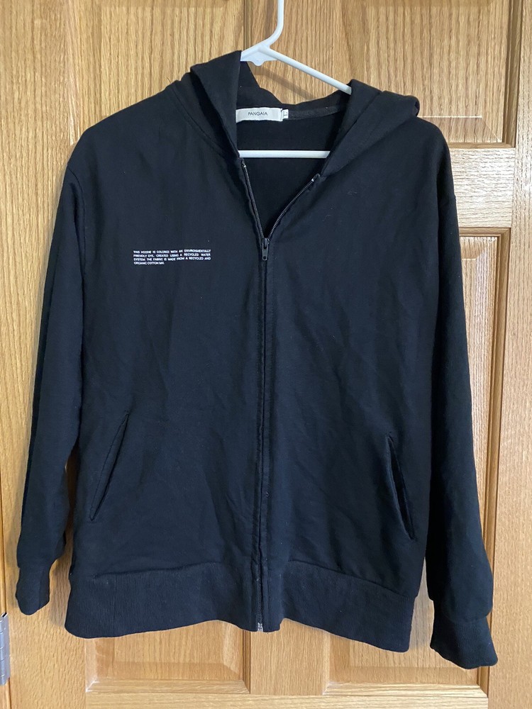 PANGAIA Full Zip Hoodie Sweatshirt Size Women’s Large Organic Cotton Black EUC