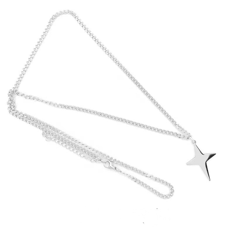 Vintage Star Pendant Choker Necklace for Women