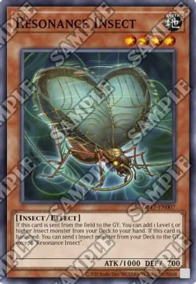 Resonance Insect - OP17-EN007 - Super Rare - Unlimited Edition - Moderately Play