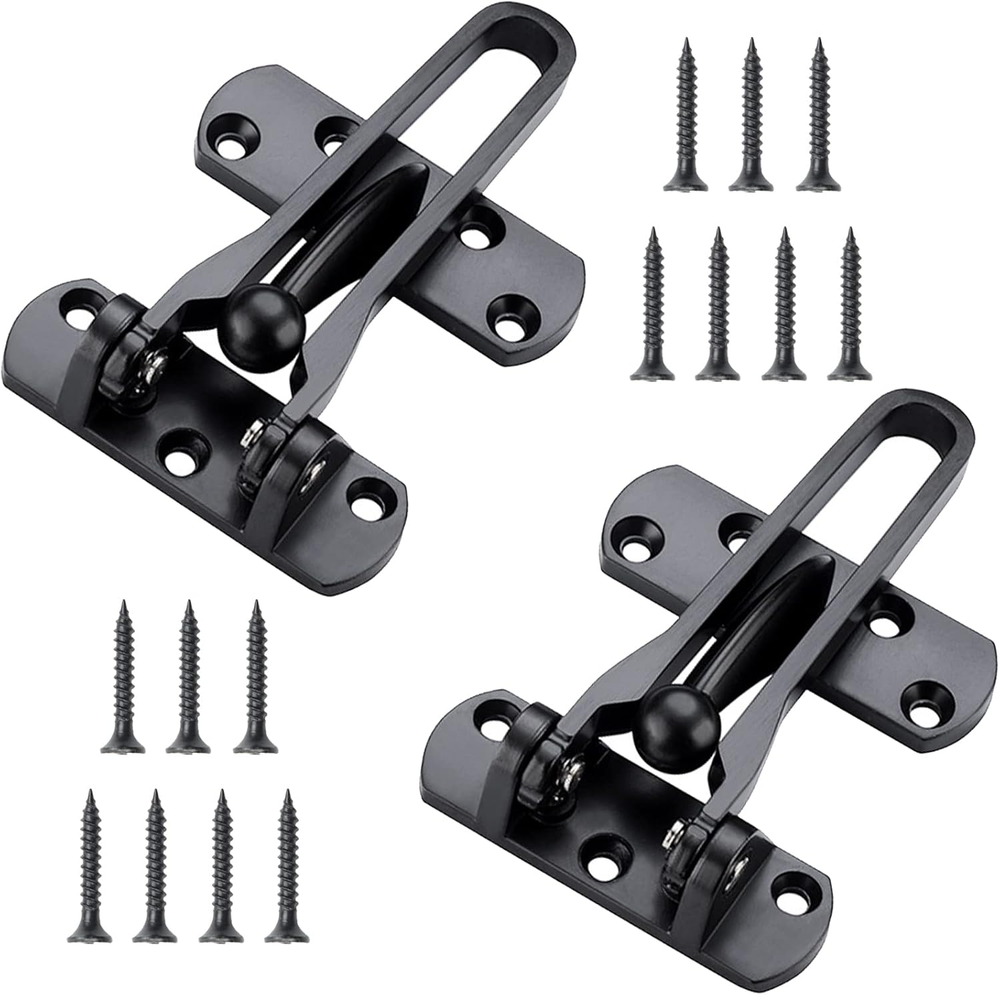 2 Pack Swing Bar Door Lock for Childproofing and Home Security  
