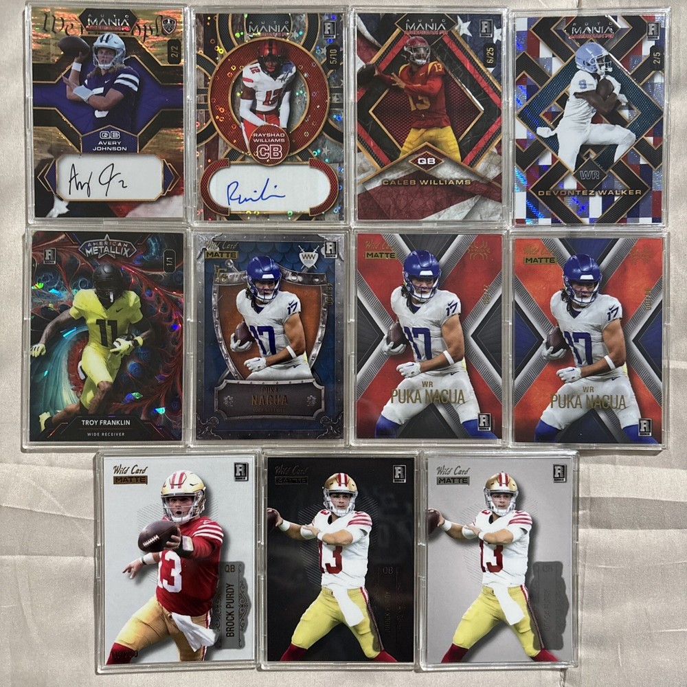 Wild Card And Auto Mania Numbered And Autograph Set Of 11 Fire Set