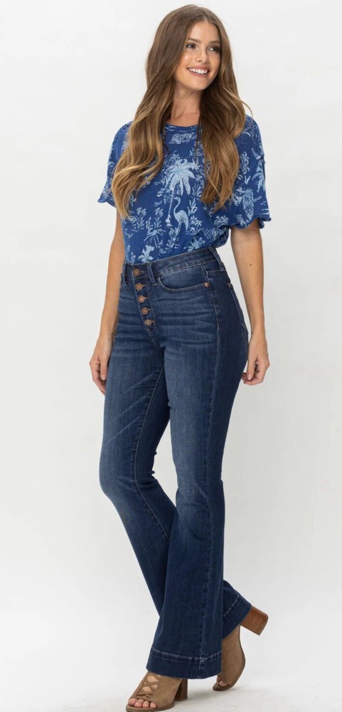 Risen Jeans Women's 32/15 High Rise Flare Button Fly