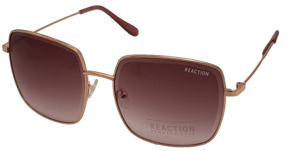 Kenneth Cole Reaction Gold Metal Square Sunglasses for Women KC1393 28T