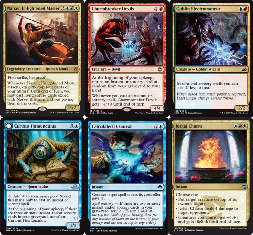 Jeskai Control MTG Deck with Charm, Narset, 60 Cards NM Condition