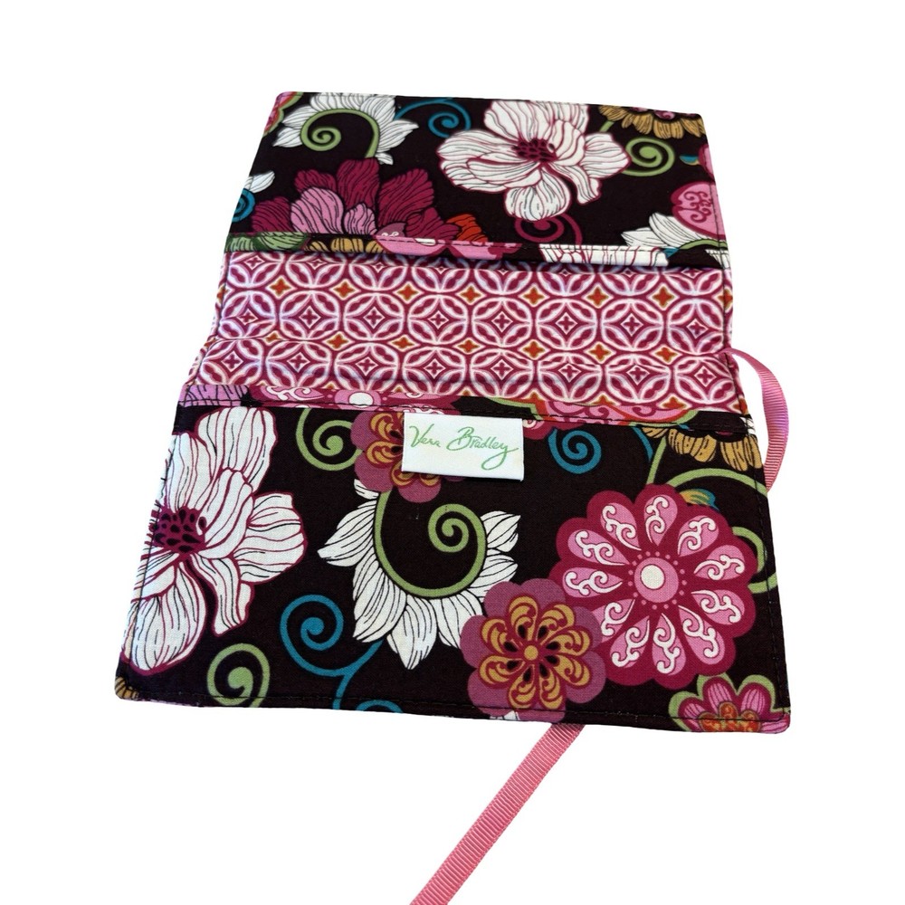 Vera Bradley Kindle iPad Notebook Book Cover Bookmark Mod Floral Pink Excellent