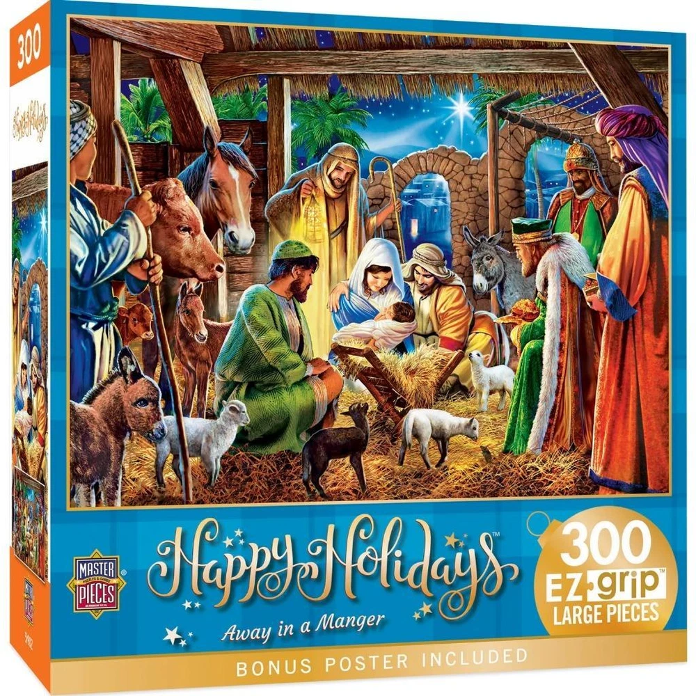 MasterPieces Holiday - Away in a Manger 300pc EZGrip Puzzle