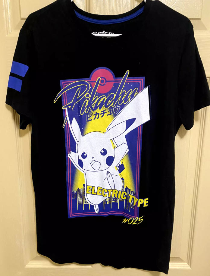 Difuzed Pokemon Pikachu T-Shirt Adult Large Officially Licensed RARE
