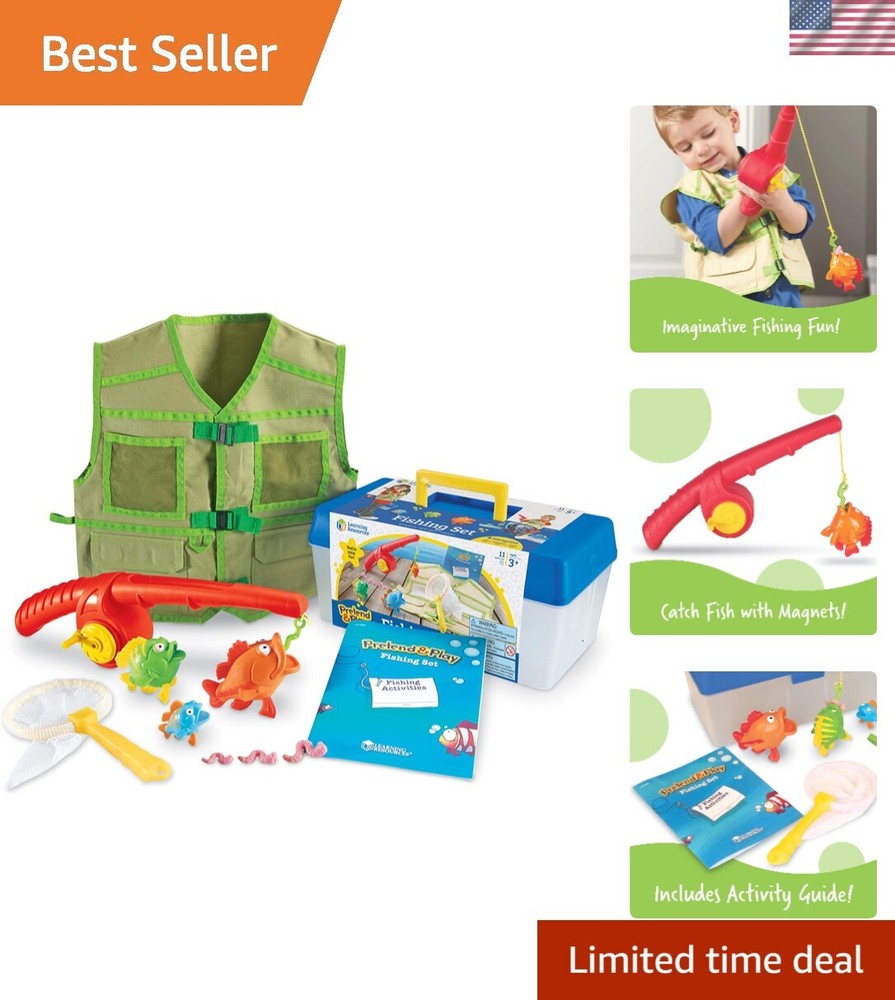 Pretend & Play Fishing Set - 11 Pieces, Ages 3+ Toddler Pretend Play Toys, Pr...