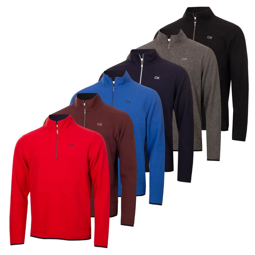 Calvin Klein Men's Polar Fleece 1/2 Zip Stretch Golf Sweater