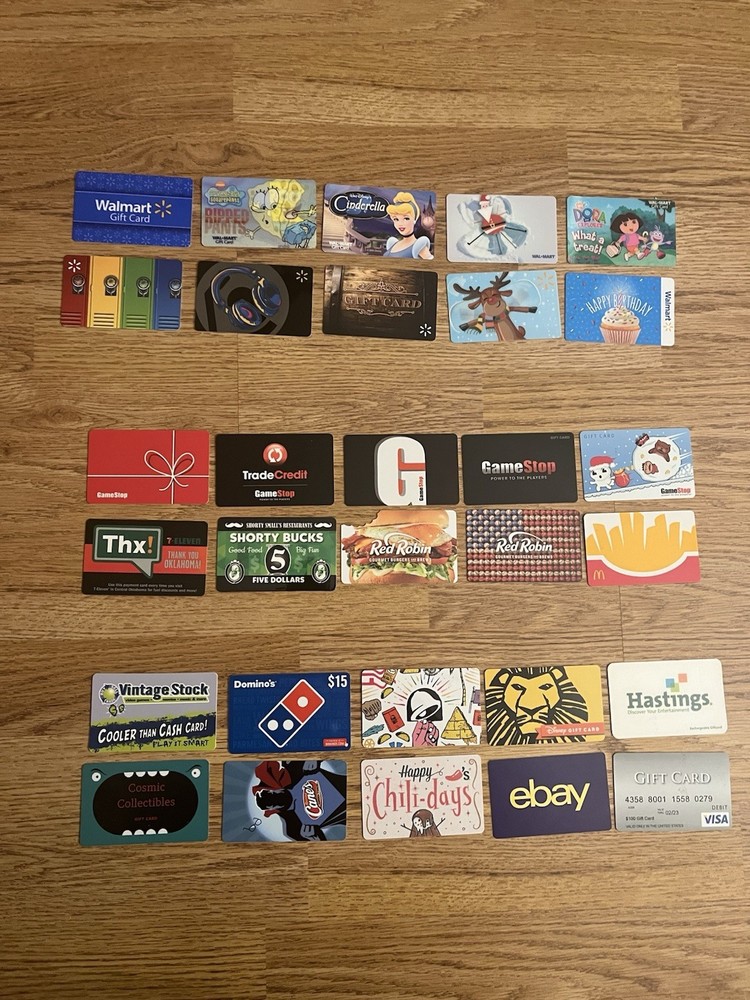 Gift Card Collection of 30 Different Gift Cards (No Value)-image