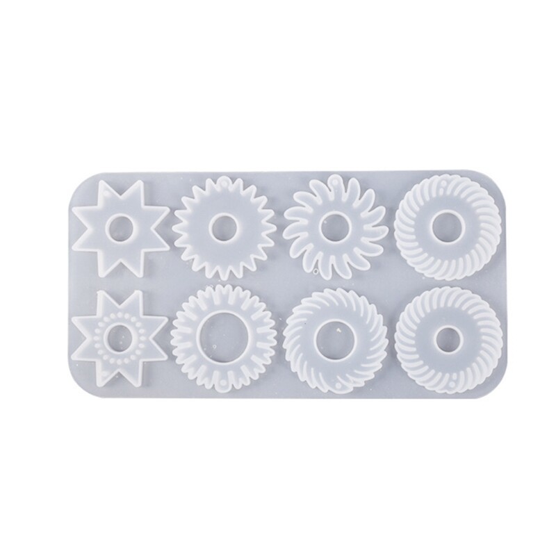 Silicone Resin Jewelry Molds for Gear Pendants and Earrings  