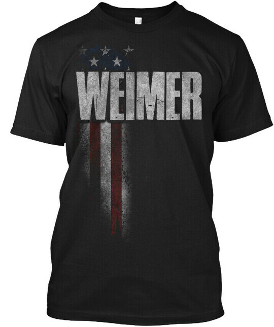 Premium Weimer Family American Flag T-Shirt Made in the USA Size S to 5XL