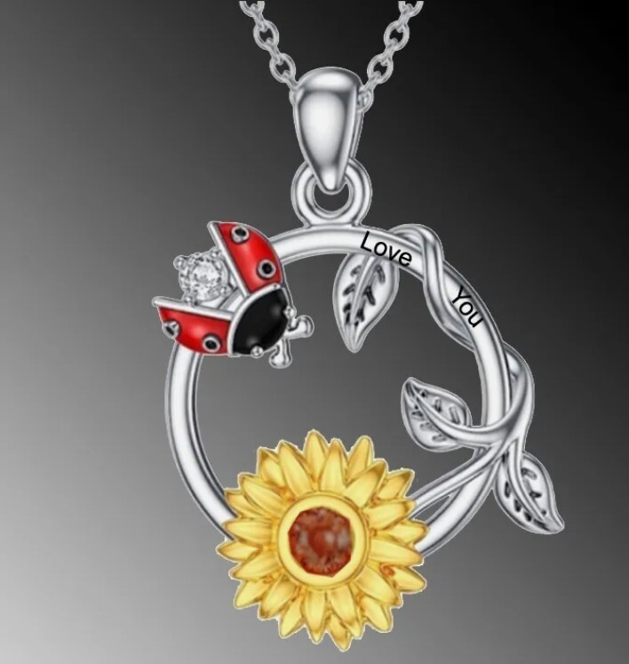 Silver Gold Rose Gold Crystal Love Chain Necklace for Her - Ted Baker Style  