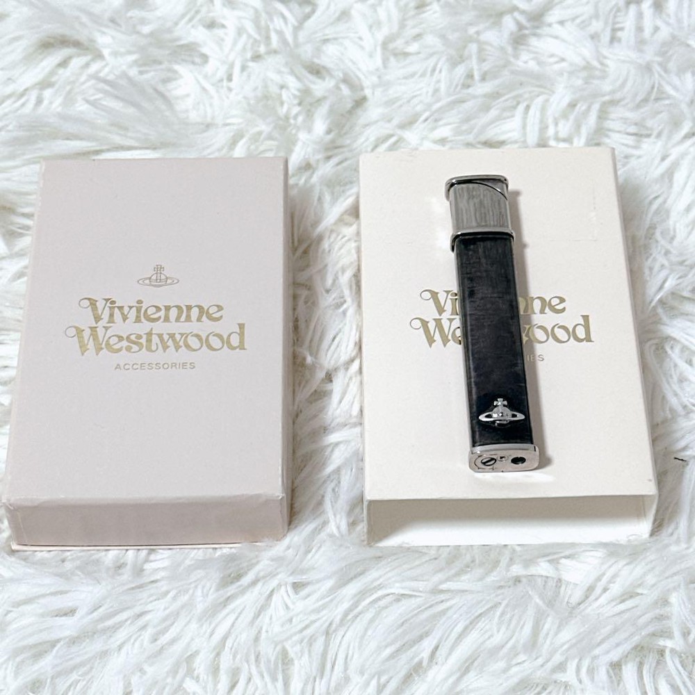 Operation Confirmed Vivienne Westwood Gas Lighter Slim Silver Black