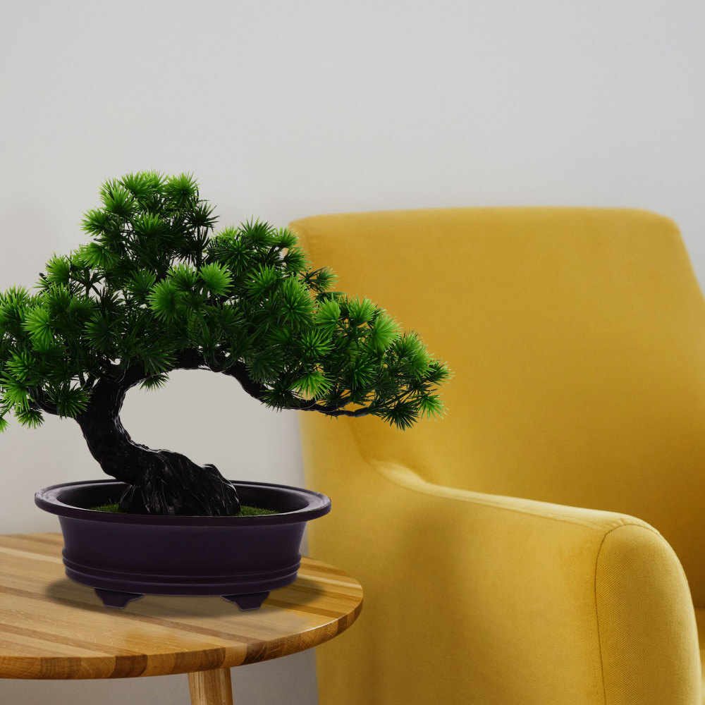 Faux Bonsai Juniper Tree Potted Artificial Succulent Decor