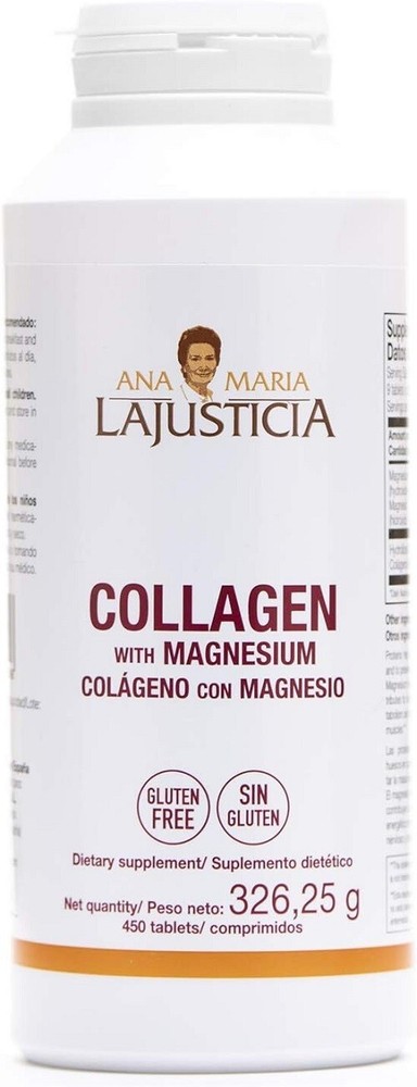 Ana Maria LaJusticia Collagen with Magnesium - 450 Tabs - Rejuvenate Your Skin -