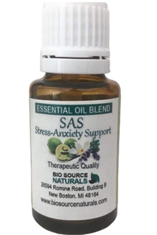 SAS! Stress-Anxiety Support Essential Oil Blend - Therapeutic Quality  0.5 fl oz