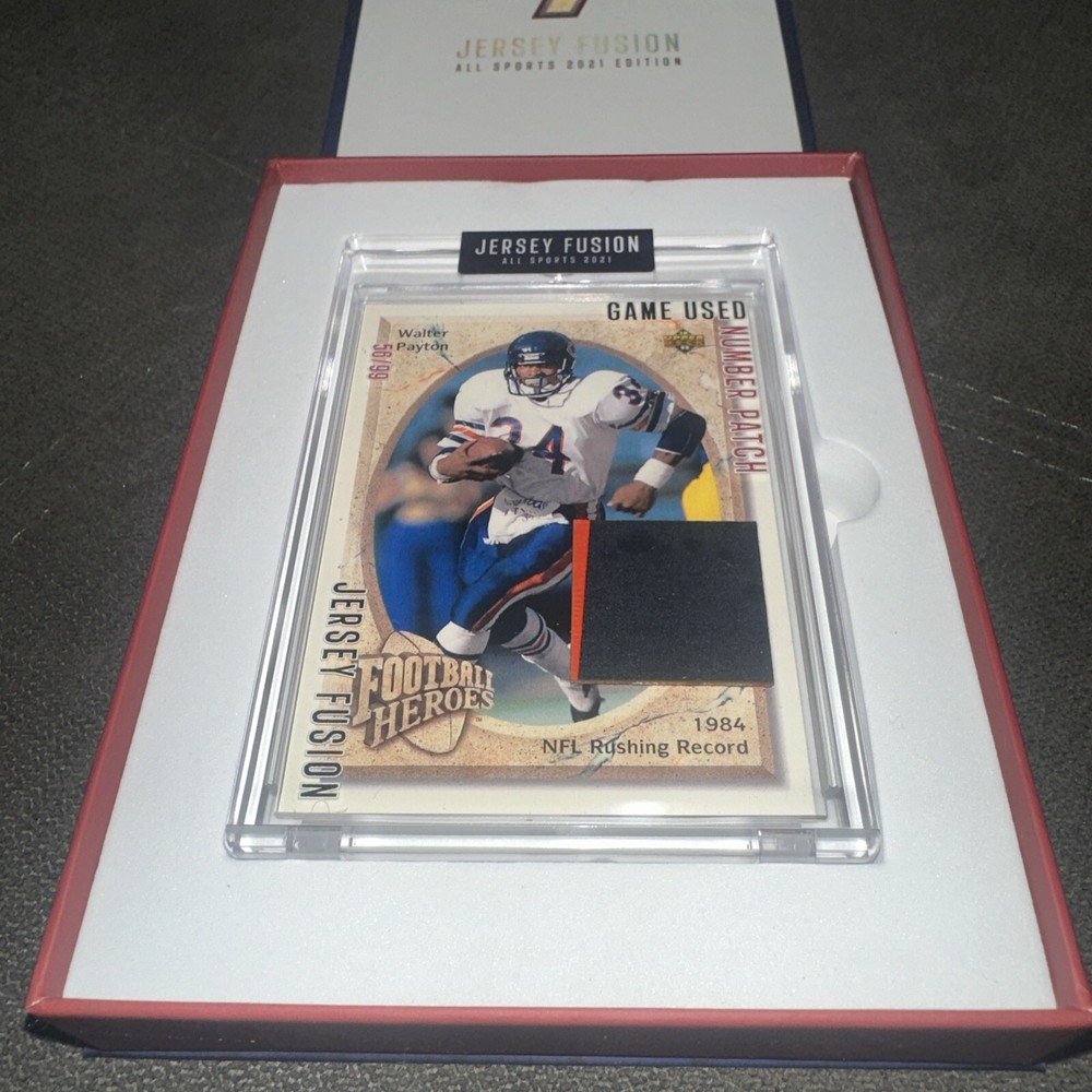 2021 Walter Payton Jersey Fusion 2 Color Game Used Patch 56 /99 Limited Card 🔥