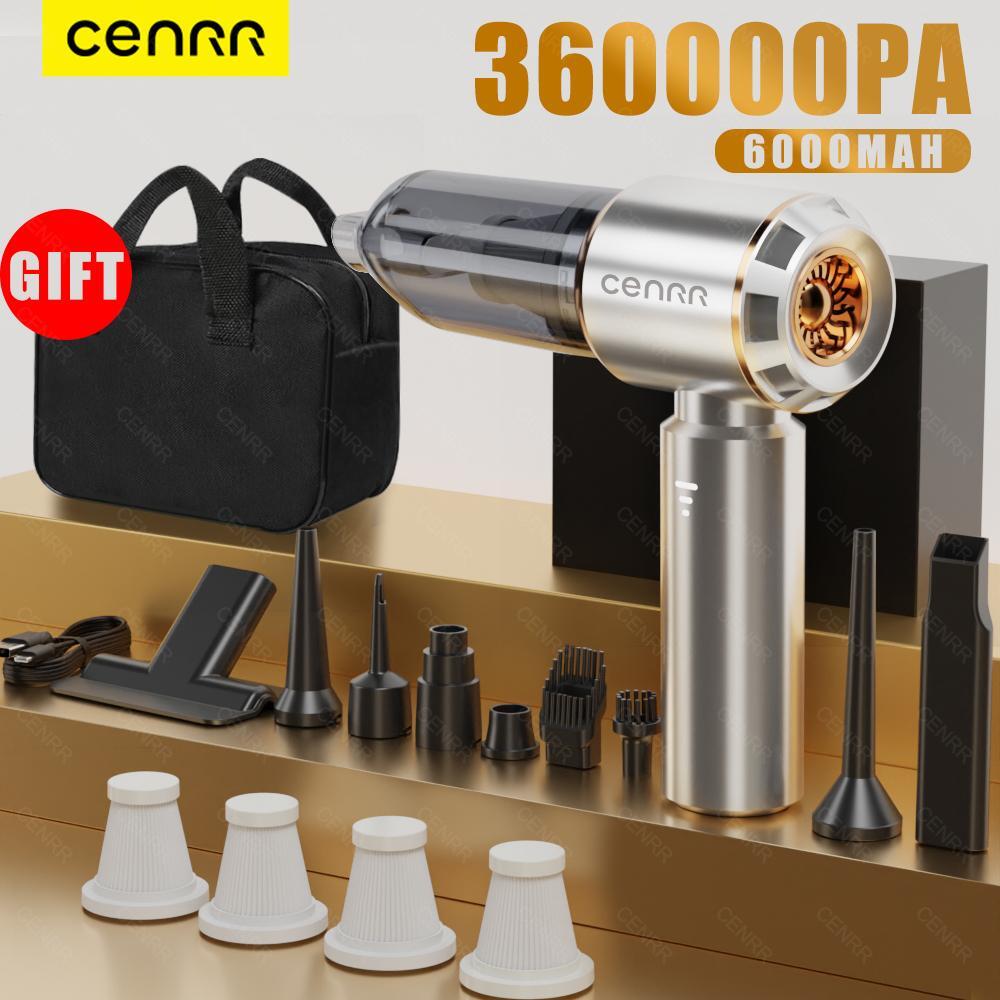 Cenrr Mini Car Vacuum Cleaner - 360000pa Cordless, Handheld, Powerful Cleaner
