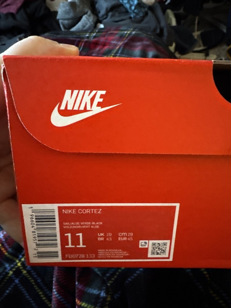 Never Worn Cream Color And Green Check (Nike Cortez)