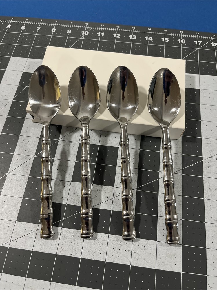 Royal Doulton Bamboo (4) Oval / Soup Spoons 18/10 Stainless Flatware