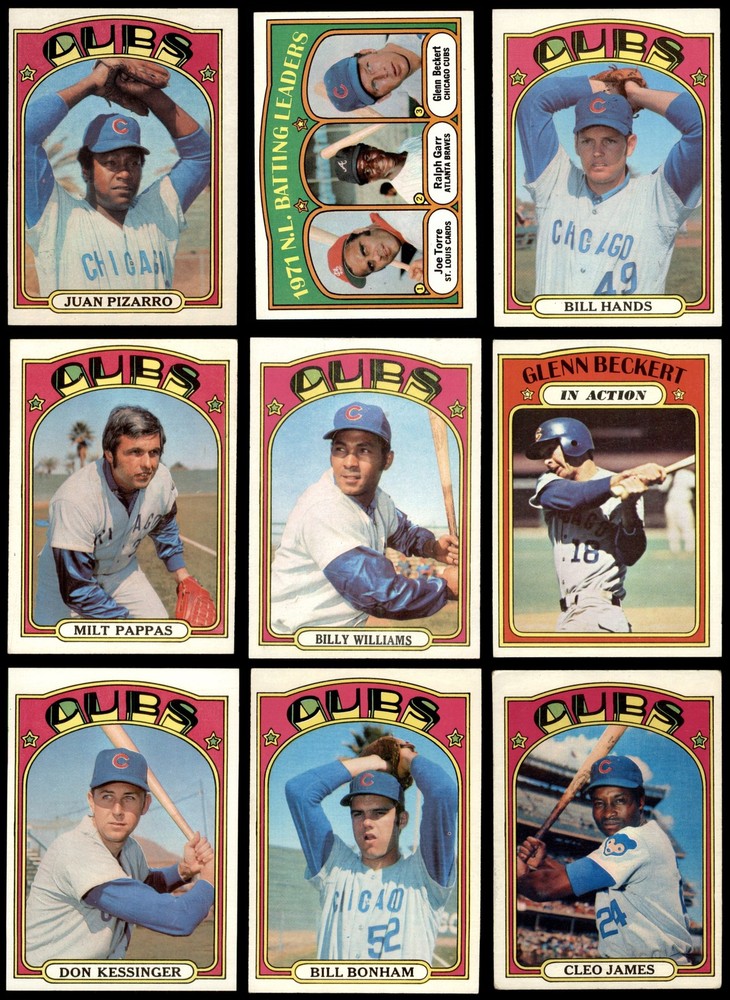 1972 Topps Chicago Cubs Team Set 18/35 Cards NM+ 7.5 Condition 6908770