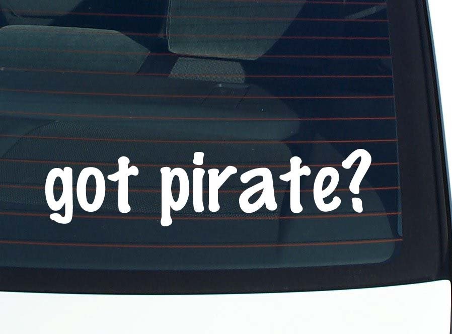 Pirate Car Decal Funny Bumper Sticker Vinyl Window Joke