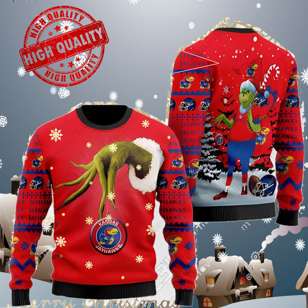 hot new Jayhawk Kansas CHRISTMAS ugly Sweater All sizes JJ5874