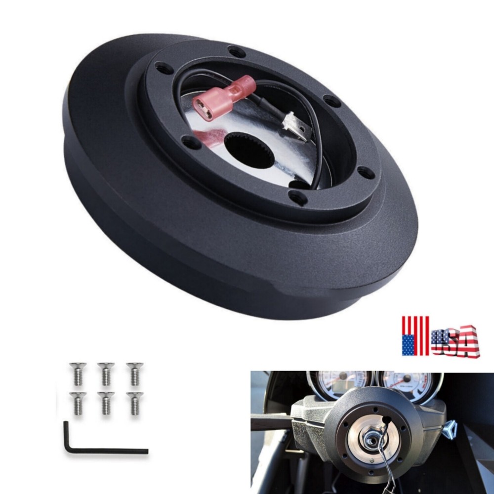 Black Motor Aluminum Steering Short Wheel Hub Adapter Boss Kit For Toyota 121H