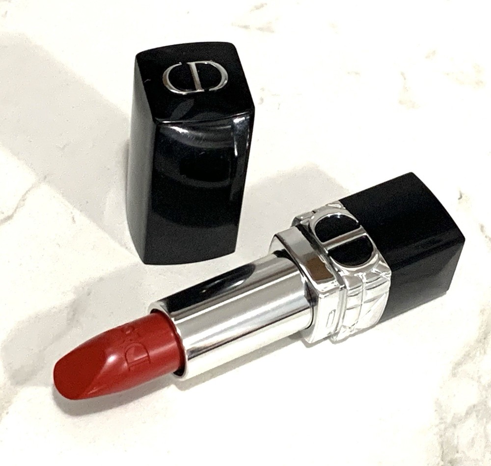 Rouge Dior Refillable Satin Lipstick in #999 Classic Red Full Size New Without Box