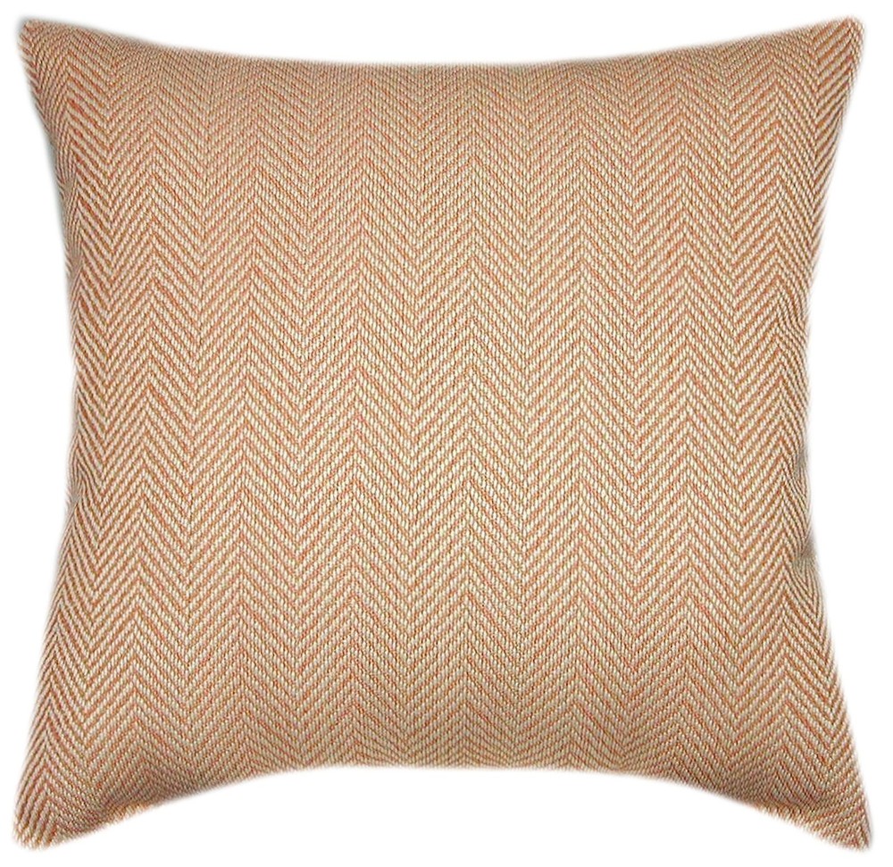 Sunbrella® Posh Coral Geometric Pillow: Indoor/Outdoor Throw Pillow