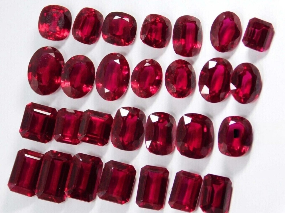 Certified Natural Red Ruby 100 Ct Flawless Mix Cut Lot Loose Gemstone .