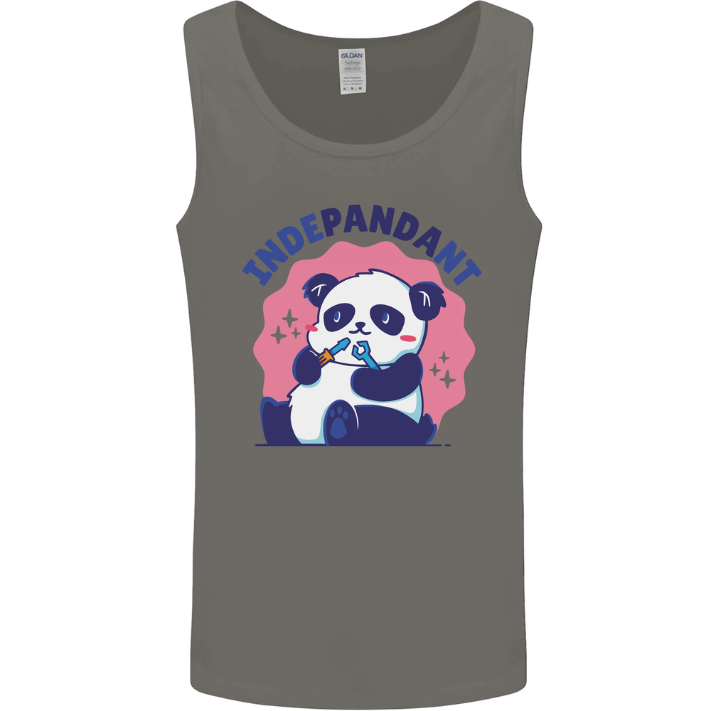 Funny Independent Panda Bear Graphic Vest Tank Top for Men
