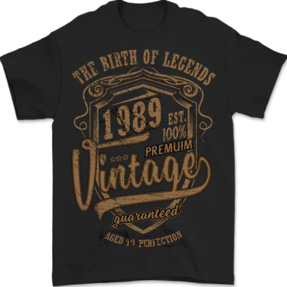 Birth of Legends 34th Birthday 1989 Mens T-Shirt 100% Cotton