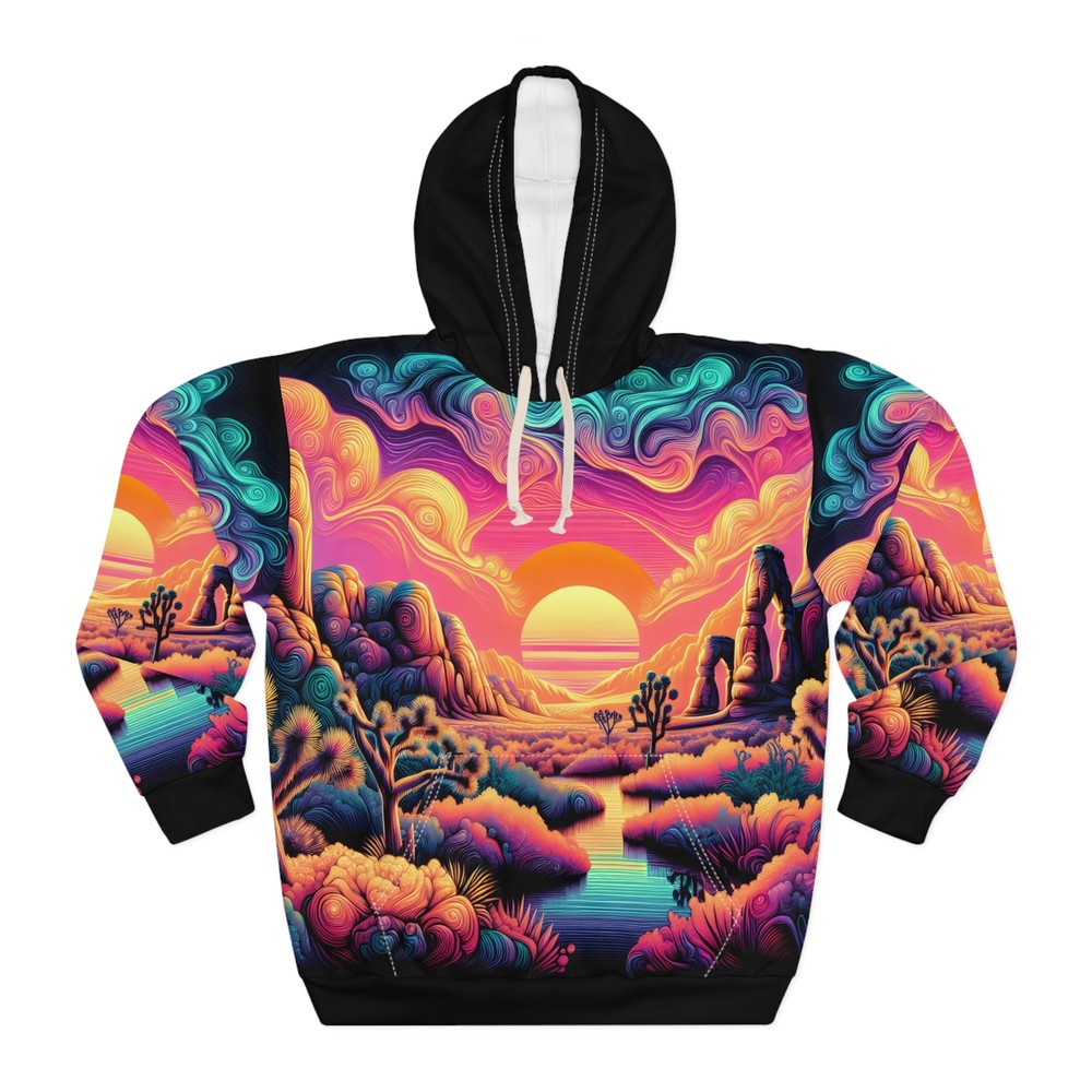 Joshua Tree Inspired All Over Print Hoodie Outdoor Travel Apparel Pullover