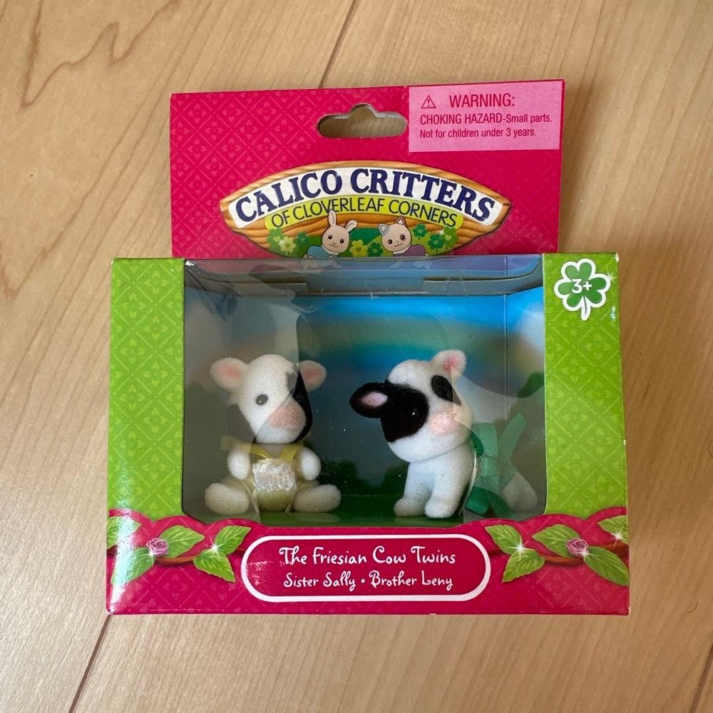 Sylanian Families Cow Family Baby Calico Critters Twins Doll With Box New