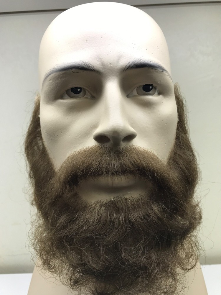 Realistic Fake Beard and Moustache Set. Human Hair, hand knotted. Cosplay,Tv