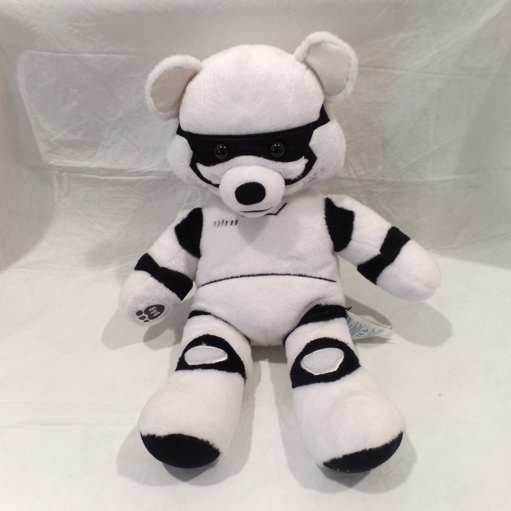 Build A Bear BAB Workshop Star Wars 17” Plush Stormtrooper Bear White Black