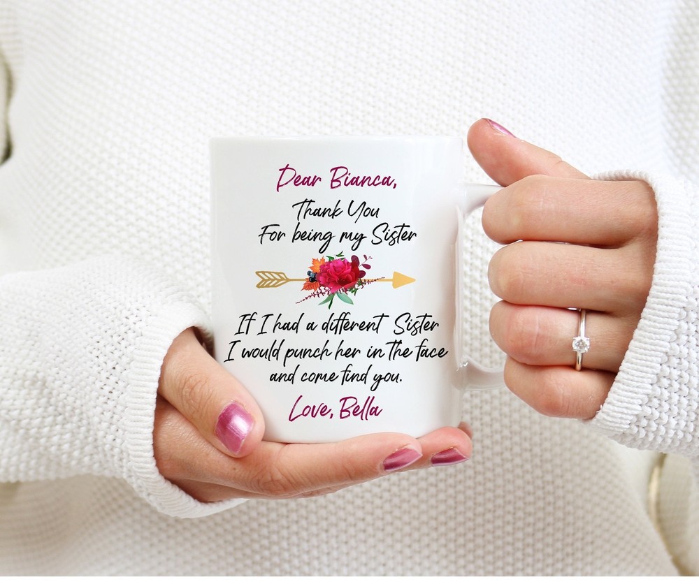 Personalized Sister Gifts Personalized Sister Mug Funny Sister Gifts Sister