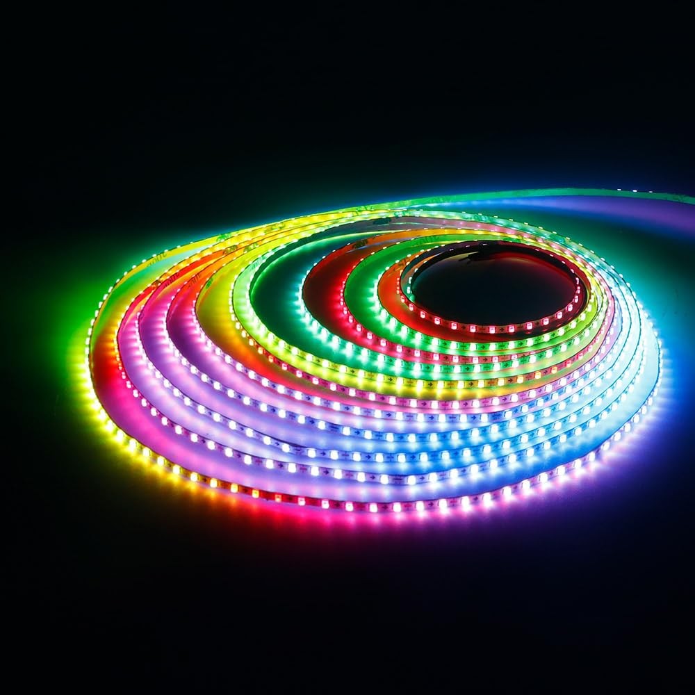 3.2FT WS2812B WS2812 2.7mm Ultra Narrow LED Strip,160LEDs/m Individually Addr...