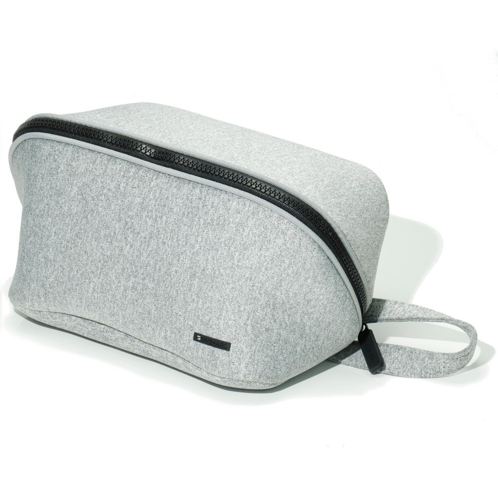 Machine-Washable Neoprene Toiletry Bag in Granite Gray Heather Dopp Kit