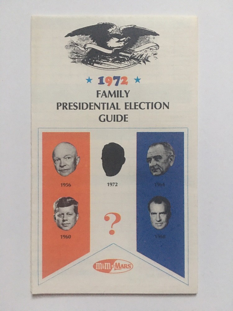 1972 Family Presidential Election Guide terms voting Nixon campaign M&M mars ad