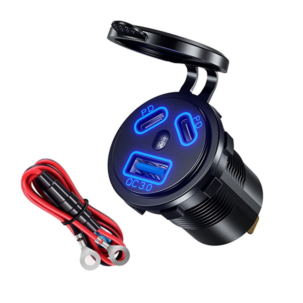 Dual USB Car Fast Charger with PD and QC3.0 Power Adapter