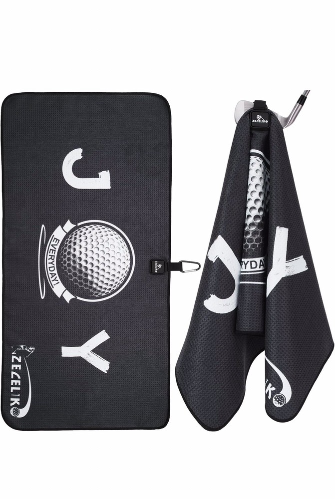 Magnetic Golf Towel with Strong Magnets Attaches to Golf Bag or Cart